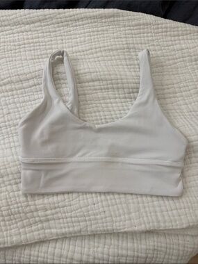 lululemon athletica White Scoop-Style Light Support Sports Bra